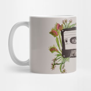 Vintage cassette tape with carnivorous plants Mug